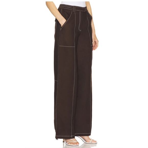 Jonathan Simkhai Brown Track Pants Elegant Design - Picture 3 of 6